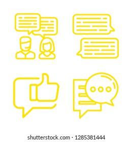 4 messaging icons with chat in this set