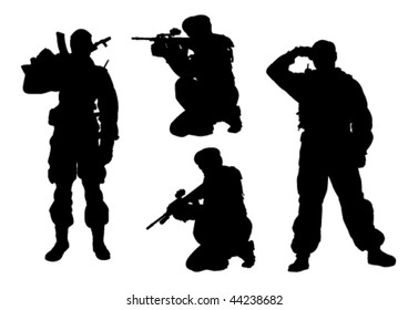 Firefighter Silhouette On White Background Stock Vector (Royalty Free ...