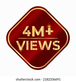 4 Million Plus Views Vector Design