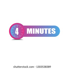 4 minutes label,sticker,emblem