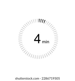 4 minutes timer icon,4 min digital timer. Clock and watch, timer, countdown.