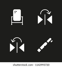 4 mirror icon set with tooth brush and mirror vector illustration for graphic design and web