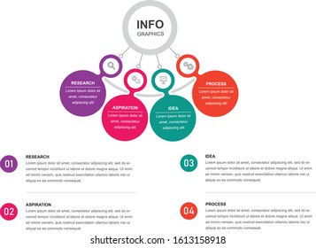 4 modern infographics elements vector editable