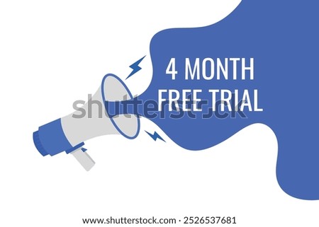 4 month free trial banner design. 4 months free banner background
