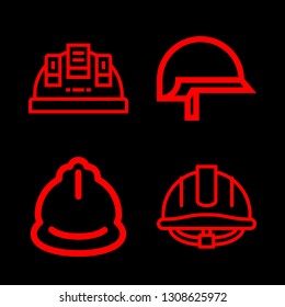 4 moto icons with helmet in this set