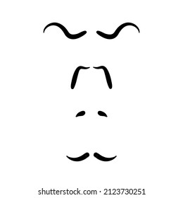 4 mustache vector design inspiration