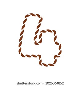 4 Navy Rope Letter Logo Icon Design