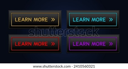 4 neon CTA buttons: Learn more.