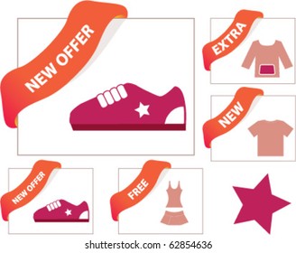 4 new advertising templates. vector