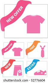 4 new shopping signs. vector