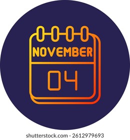 4 November Line Circle Gradient Style