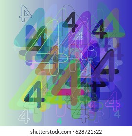 4 Number art idea