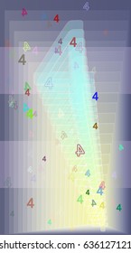 4 Number background art