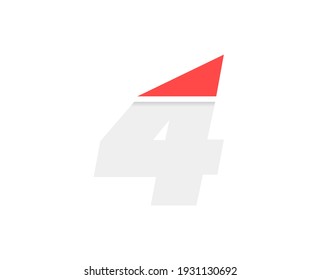 4 number fast, speed motion font