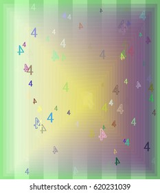 4 Number icon vector