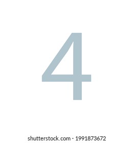 4 NUMMER EINFACHER CLIP ART VEKTOR