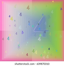 4 Number template idea