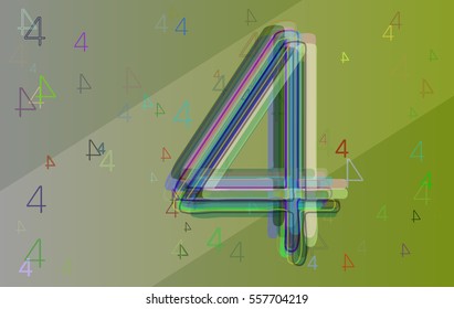 4 Number texture art