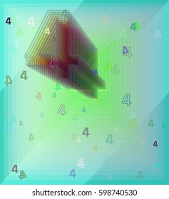 4 Number texture elements