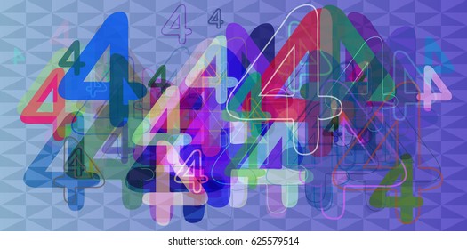 4 Number texture template