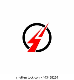 4 number thunder flash logo vector