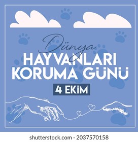 4 october world animal day turkish: 4 ekim dunya hayvanlari koruma gunu