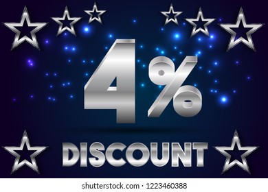 4% off discount promotion sale,  sale promo marketing