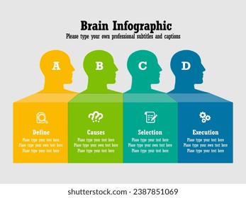 4 Option infographic template. 2D simple flat style graphic design. Can be used for business presentation, web banner, advertising, etc. Vector EPS10 