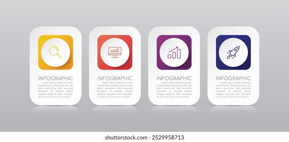 4 option infographic template with icon