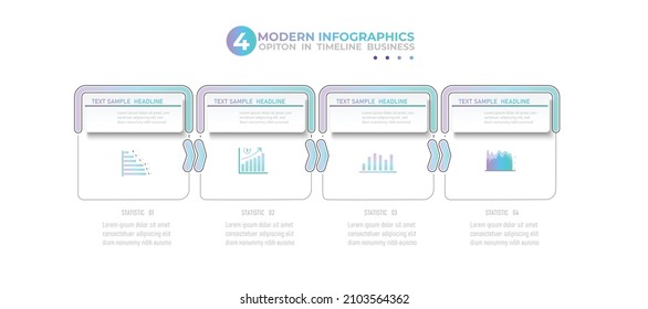 4 Option Whitepaper Partition Farbverlauf-Diagramm Origami-Papierfarben-Infografik-Vorlage für Diagramm-Präsentationsplan und Geschäftskonzept mit 5 Elementoptionen