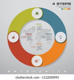 4 options circle infographics template. EPS 10.