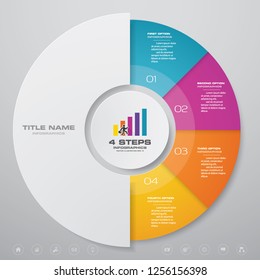4 options cycle presentation infographics template. EPS 10.	