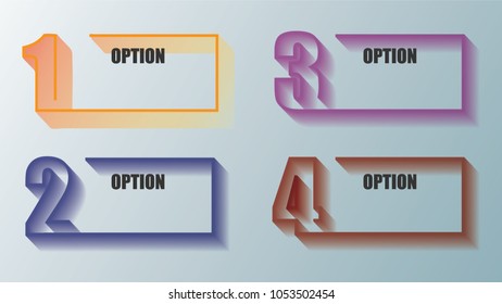 4 options, groups or types Infographic Template. Graphic style infographic Template or Background. Can be used for Presentation or Web banner. Can edit your own texts in spaces provided. Vector EPS10
