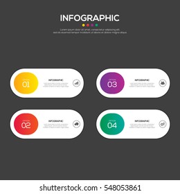 4 options infographic business report template layout design element vector illustration can be used for workflow, layout, number