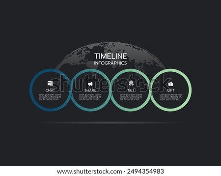 4 Options infographic template, concept world map infographic.