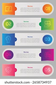 4 Optionen oder Schritte Infografik-Element für Präsentationen, Berichte und Web