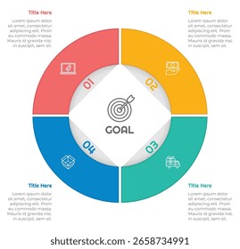 4 Options or Steps Infographic Element for presentations, reports, and web