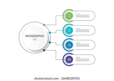 4 options to success design Infographic templates, Diagrams. Vector illustration.