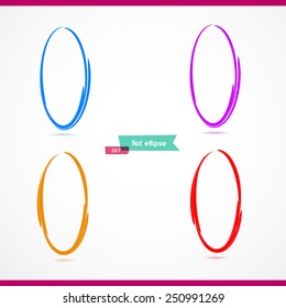 4 ovals. Ellipse. Vector illustration