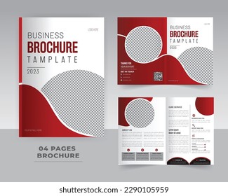 4 Page Business or Corporate Marketing Brochure Template Design