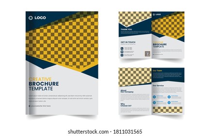 4 Pages Business Bi Fold Brochure Template