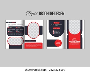4 pages company profile brochure template. Modern corporate brochure template.

