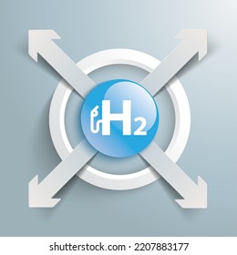 4 Paper Cut Arrows Ring H2 Fuel Pump