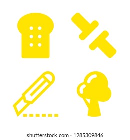 4 pastry icons with cutter and tree shape in this set