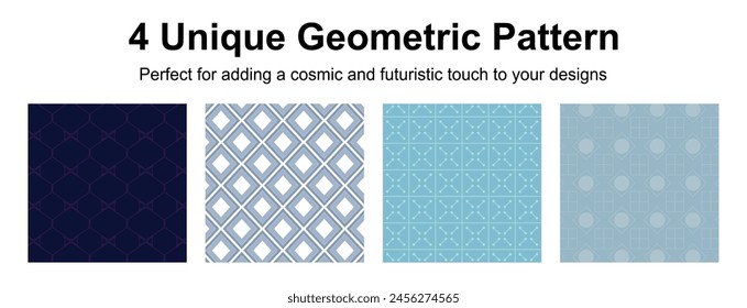4 Pattern geometric designs bundle.