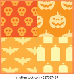 4 pattern vector  for halloween