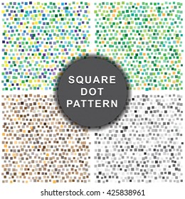 4 Patterns of 4 colors square dot for graphic designer use in artwork, designer can use 4 Patterns of 4 colors square dot in commercial and persional artwork