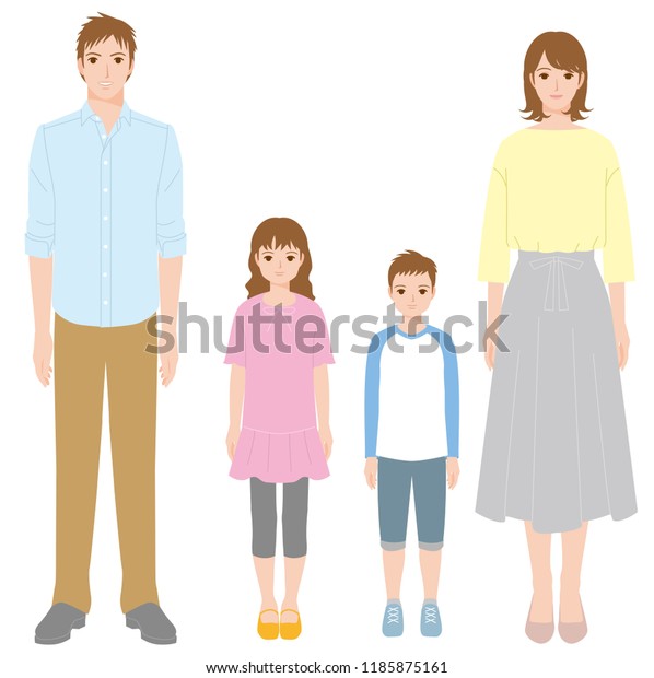 Famille De 4 Personnes Image Vectorielle De Stock Libre De Droits