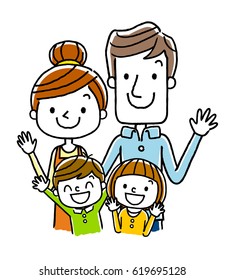 4 people with a smile family