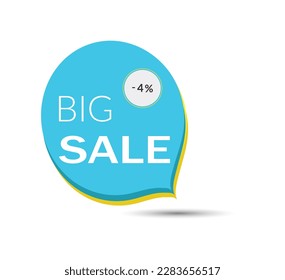 Up to 4 percent off price discount big sale banner.